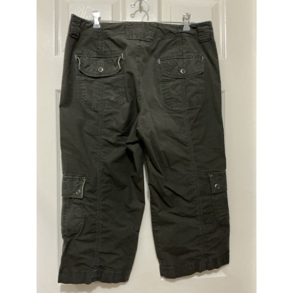 Eddie Bauer Mercer Cargo Cropped Pants Ripstop Gray 12 Hiking Performance - Picture 2 of 6